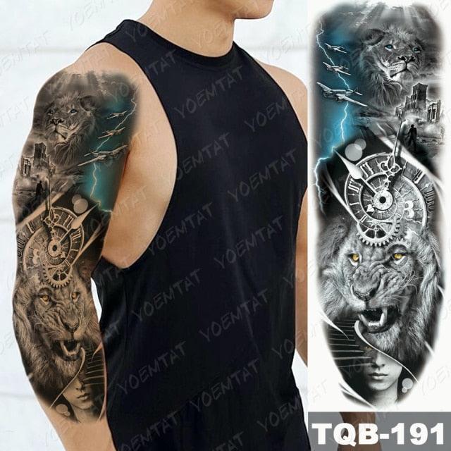 Womens Large Waterproof Temporary Sticker Tattoo Tiger Fox Luxury Design From Wonderland