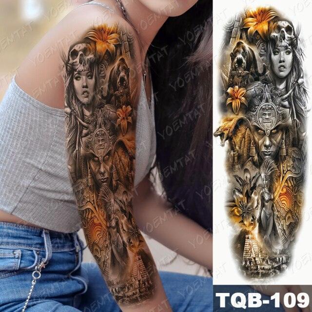 Womens Large Waterproof Temporary Sticker Tattoo Tiger Fox Luxury Design From Wonderland
