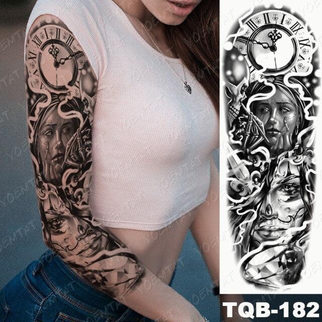 Womens Large Waterproof Temporary Sticker Tattoo Tiger Fox Luxury Design From Wonderland