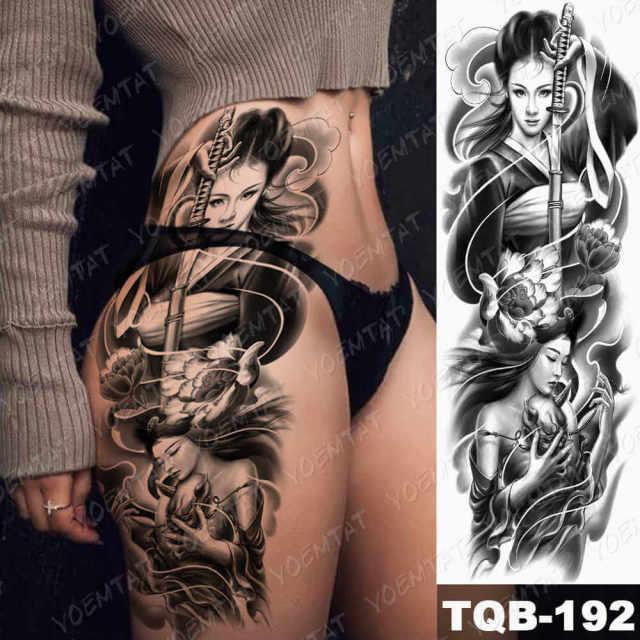 Womens Large Waterproof Temporary Sticker Tattoo Tiger Fox Luxury Design From Wonderland