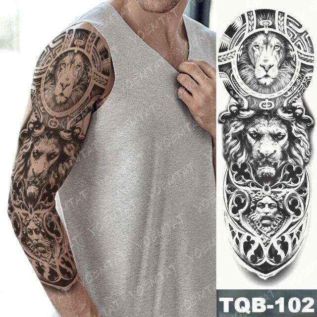 Womens Large Waterproof Temporary Sticker Tattoo Tiger Fox Luxury Design From Wonderland