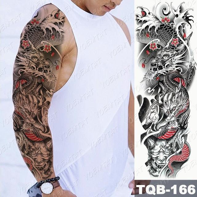 Womens Large Waterproof Temporary Sticker Tattoo Tiger Fox Luxury Design From Wonderland
