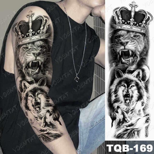 Womens Large Waterproof Temporary Sticker Tattoo Tiger Fox Luxury Design From Wonderland