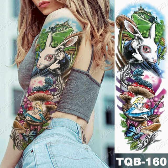 Womens Large Waterproof Temporary Sticker Tattoo Tiger Fox Luxury Design From Wonderland