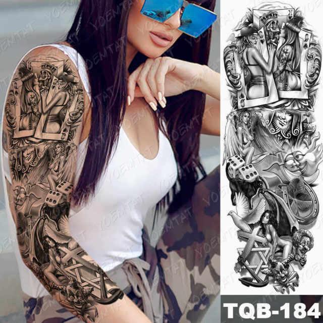 Womens Large Waterproof Temporary Sticker Tattoo Tiger Fox Luxury Design From Wonderland