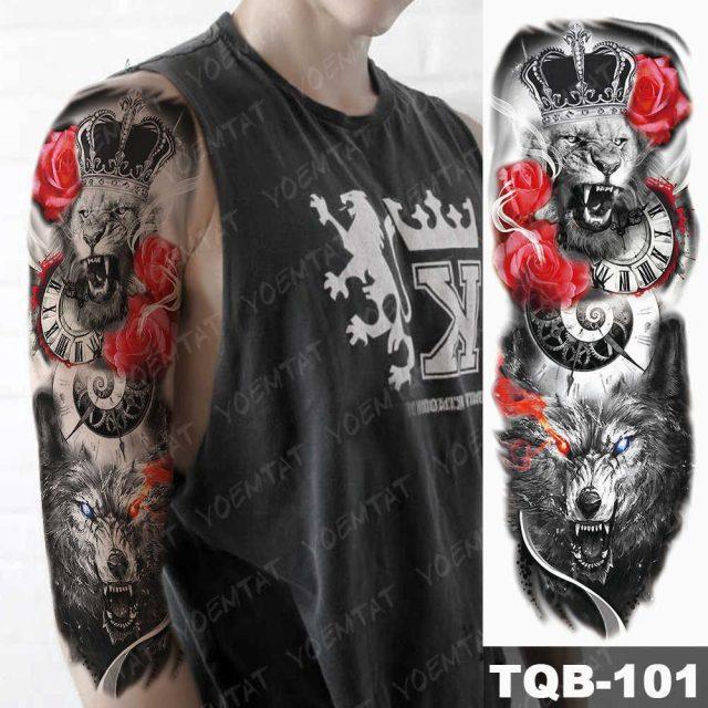 Womens Large Waterproof Temporary Sticker Tattoo Tiger Fox Luxury Design From Wonderland