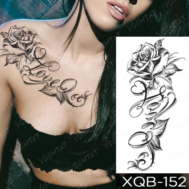 Womens Large Waterproof Temporary Sticker Tattoo Tiger Fox Luxury Design From Wonderland