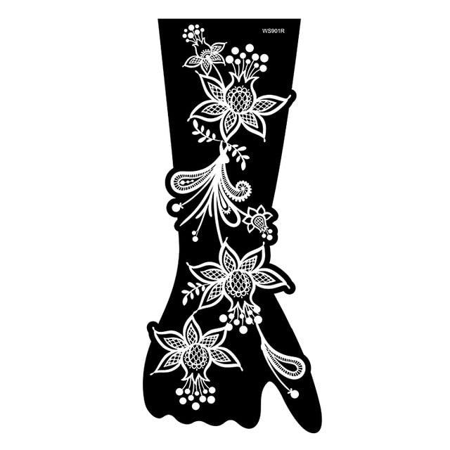 Womens Rose Tattoo Temporary Waterproof Body Tattoos Luxury Flower Design Modern Sticker