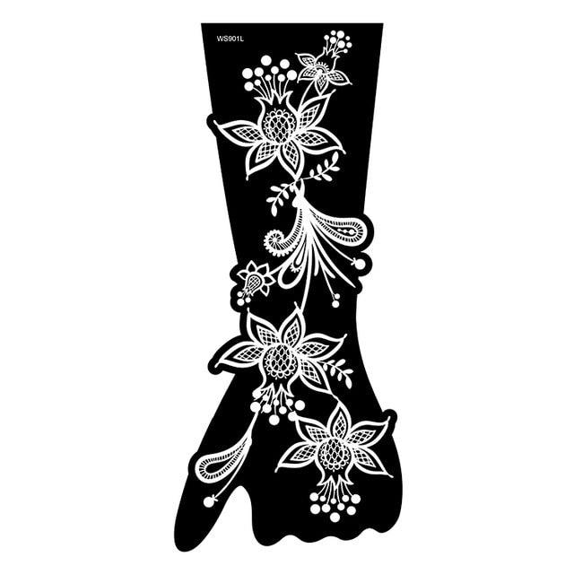 Womens Rose Tattoo Temporary Waterproof Body Tattoos Luxury Flower Design Modern Sticker