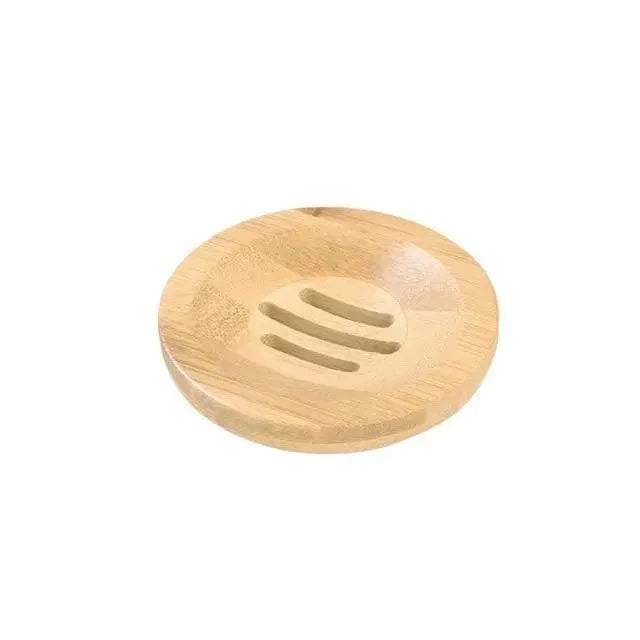 Wooden Natural Bamboo Soap Dishes Tray Holder Storage Soap Rack Plate Box Container Portable Bathroom Soap Dish Storage Box Bathroom Wooden Soap Case Holder Home Hand Craft Natural Wood Dish Holder for Soap Sponge