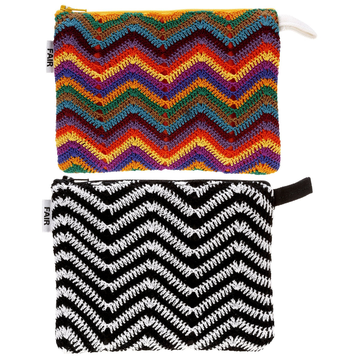 Zig Zag Crochet Coin Purse/Zipper Pouch